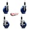 Service Caster 5'' Solid Poly Wheel Swivel 1-1/4'' Expanding Stem Caster Set 2 Brakes, 4PK SCC-EX20S514-SPUS-2-TLB-2-114 - alternate 5